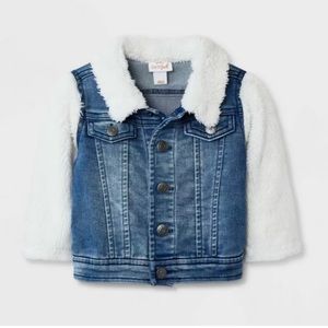 - New! Cat & Jack Baby's Sherpa Denim Jacket